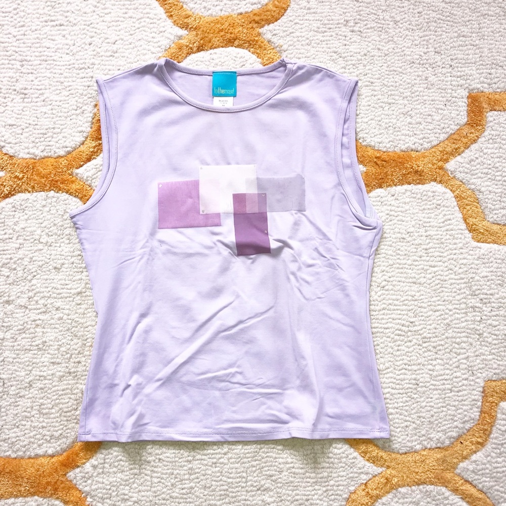 To The Max Purple Top With Squares